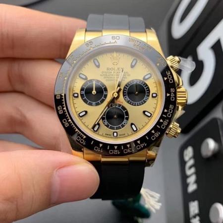 一比一復刻V3版勞力士迪通拿黃金款計時機械手錶7750機芯￥5680