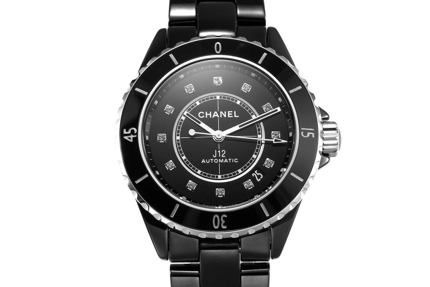 復刻香奈兒全新J12黑色陶瓷H5702男士機械手錶￥4980