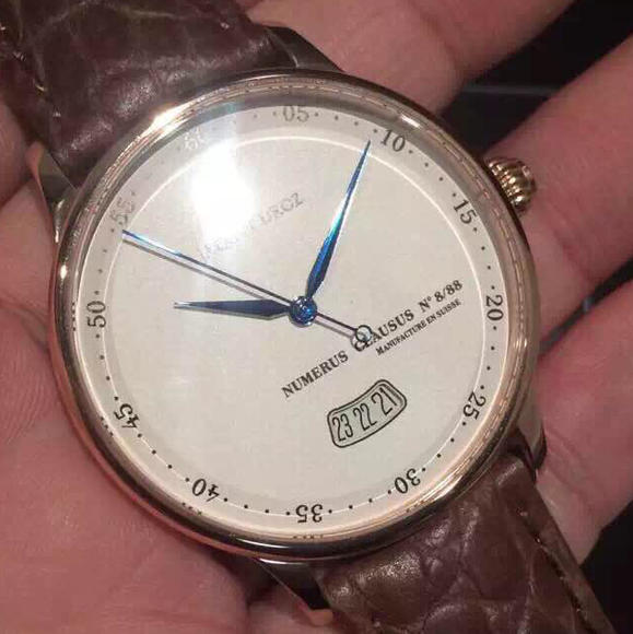 高仿雅克德羅男士機械手錶大日歴款 進口機械機芯 鱷魚皮錶帶￥4580