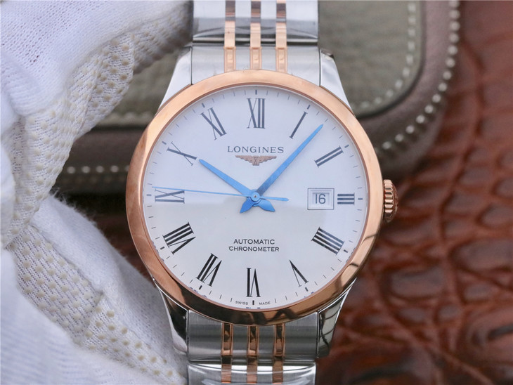 AF浪琴開創者繫列L2.820.5.11.7男士機械手錶 新款 頂級復刻錶水平 間玫瑰金￥4580元