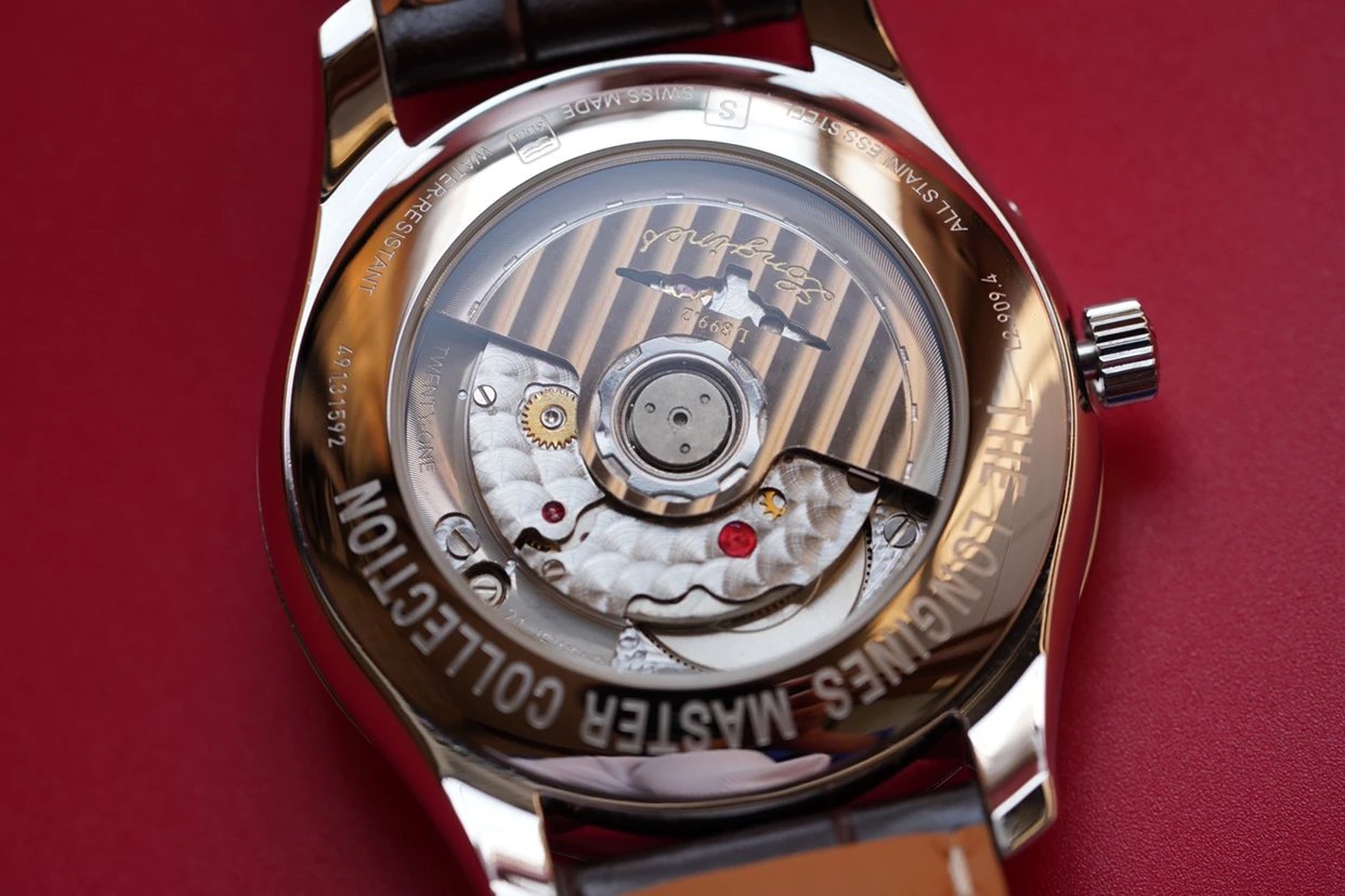 匠心之作 最高版本浪情名匠繫列L2.909.4.78.3月相皮帶男士機械手錶￥3900元-高仿浪琴