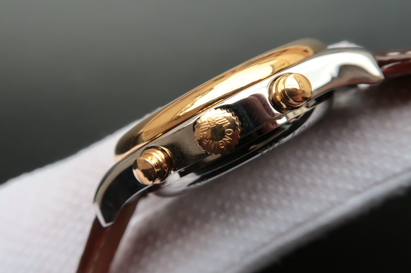 高仿浪琴名匠八針L2.773.4.78.6八針月相白面金殼手錶￥4680元-高仿浪琴