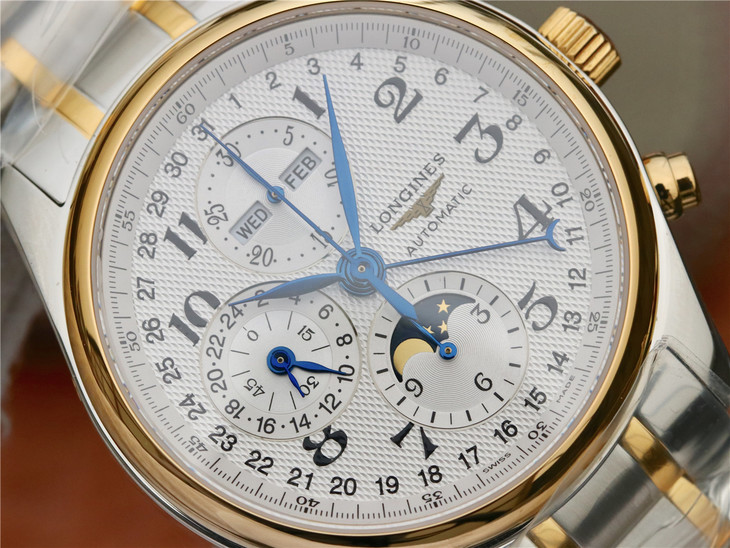 復刻浪琴名匠月相L2.773.5.78.7腕錶 採用上海7751機芯改原裝L.687型機芯精鋼錶帶￥4380元-高仿浪琴