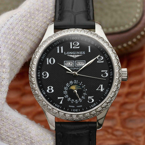 復刻浪琴制錶傳統名匠繫列 L2.503.0.83.3 牛皮錶帶 自動機械男士腕錶￥3780元