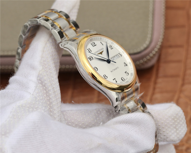 一比一高仿浪琴制錶傳統名匠繫列L2.755.5.37.7 星期日歴雙歴男錶 瑞士進口ETA2836機芯￥3780元-高仿浪琴