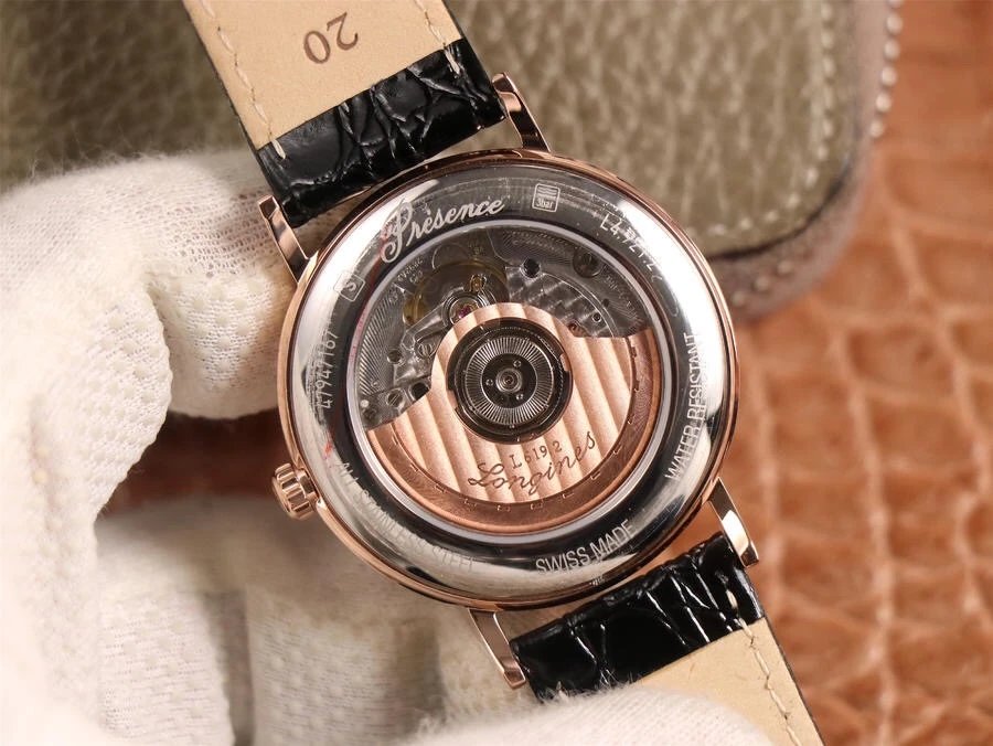 一比一高仿浪琴瑰麗繫列L4.921.2.11.2腕錶 男士自動機械手錶￥3780元-高仿浪琴
