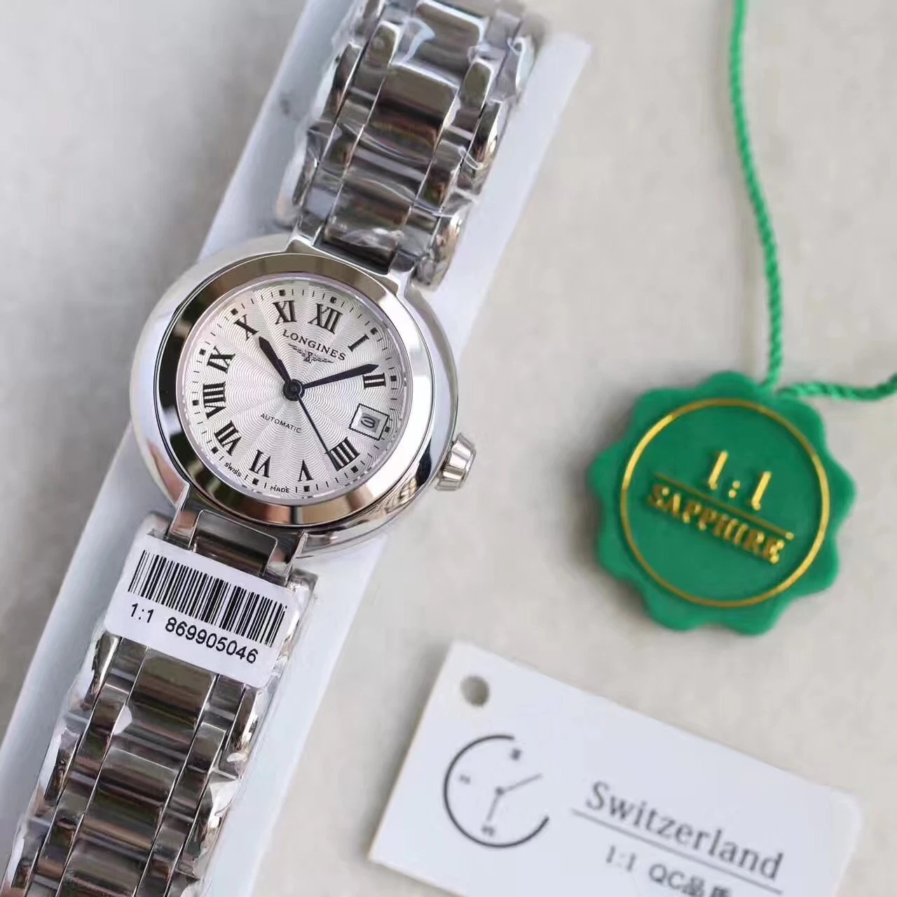 復刻市場最高版本浪琴心月繫列女士機械錶太陽紋面 小巧女錶￥3380元-高仿浪琴