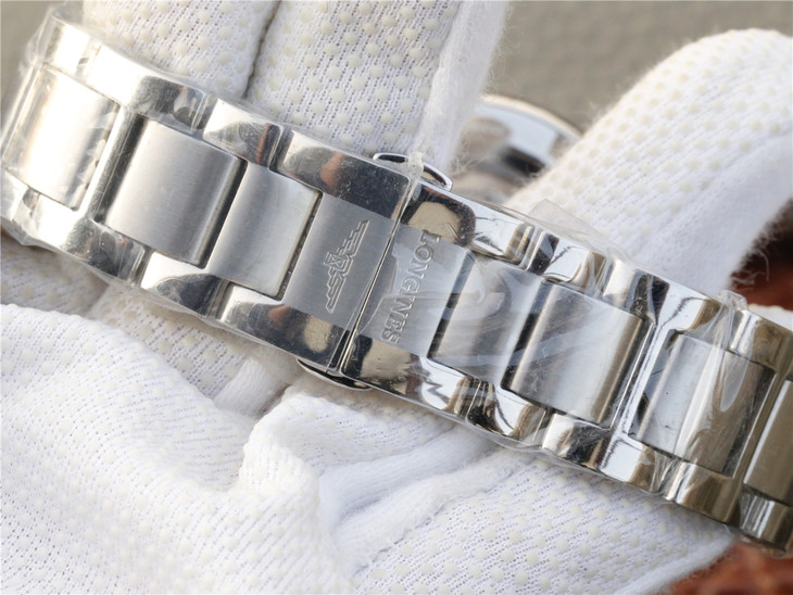 一比一復刻浪琴制錶傳統康鉑繫列男士腕錶 鋼帶款￥2680元-高仿浪琴
