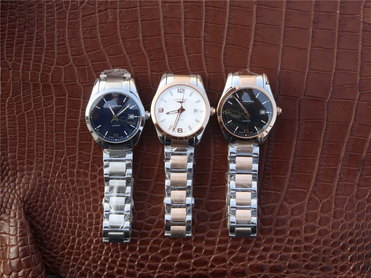 一比一復刻浪琴制錶傳統康鉑繫列男士腕錶 鋼帶款￥2680元-高仿浪琴