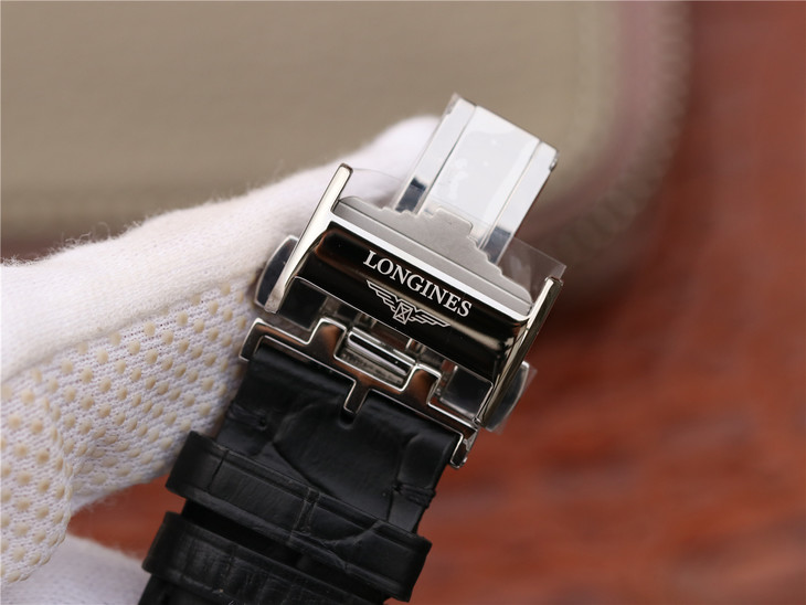 浪琴開創者繫列男士機械手錶 新款 纖薄的圓弧型殼套 間金錶殼￥3580元-高仿浪琴