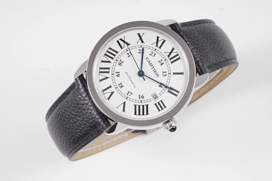 一比一高仿卡地亞倫敦繫列W6701010男士皮帶自動機械手錶￥3650元-高仿卡地亞