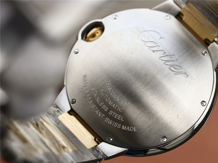 卡地亞藍氣球繫列大號間金42mm男士腕錶，精鋼錶帶，自動機械機芯￥3580-高仿卡地亞