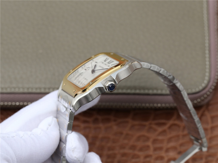 卡地亞一比一復刻新款山度士W2SA0006(大號) 精鋼錶帶 自動機械機芯 男士腕錶￥3680-高仿卡地亞
