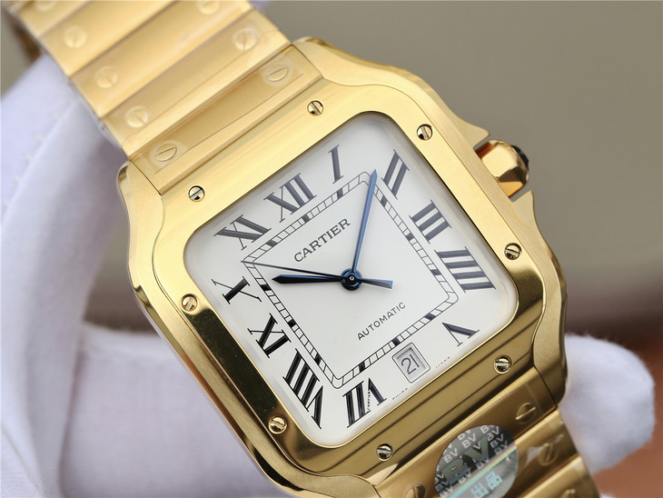 卡地亞復刻新款山度士WGSA0009(大號) 精鋼錶帶 自動機械機芯 男士腕錶￥3880-高仿卡地亞