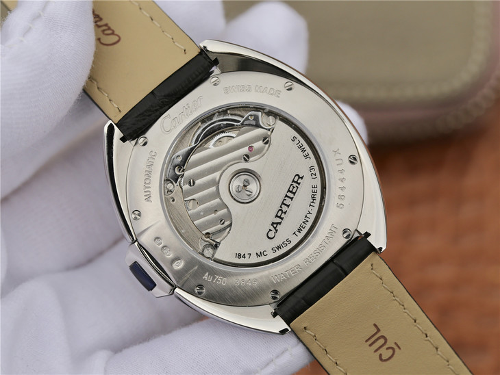 卡地亞復刻XF鑰匙升級v2版 也就是新款的藍氣球 皮帶錶 自動機械機芯 男士腕錶￥3580-高仿卡地亞