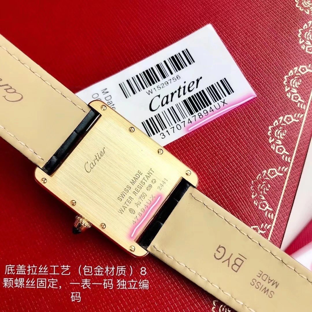卡地亞復刻CARTIER-Tank坦克繫列W1529756腕錶 瑞士石英機芯 女錶￥3580-高仿卡地亞