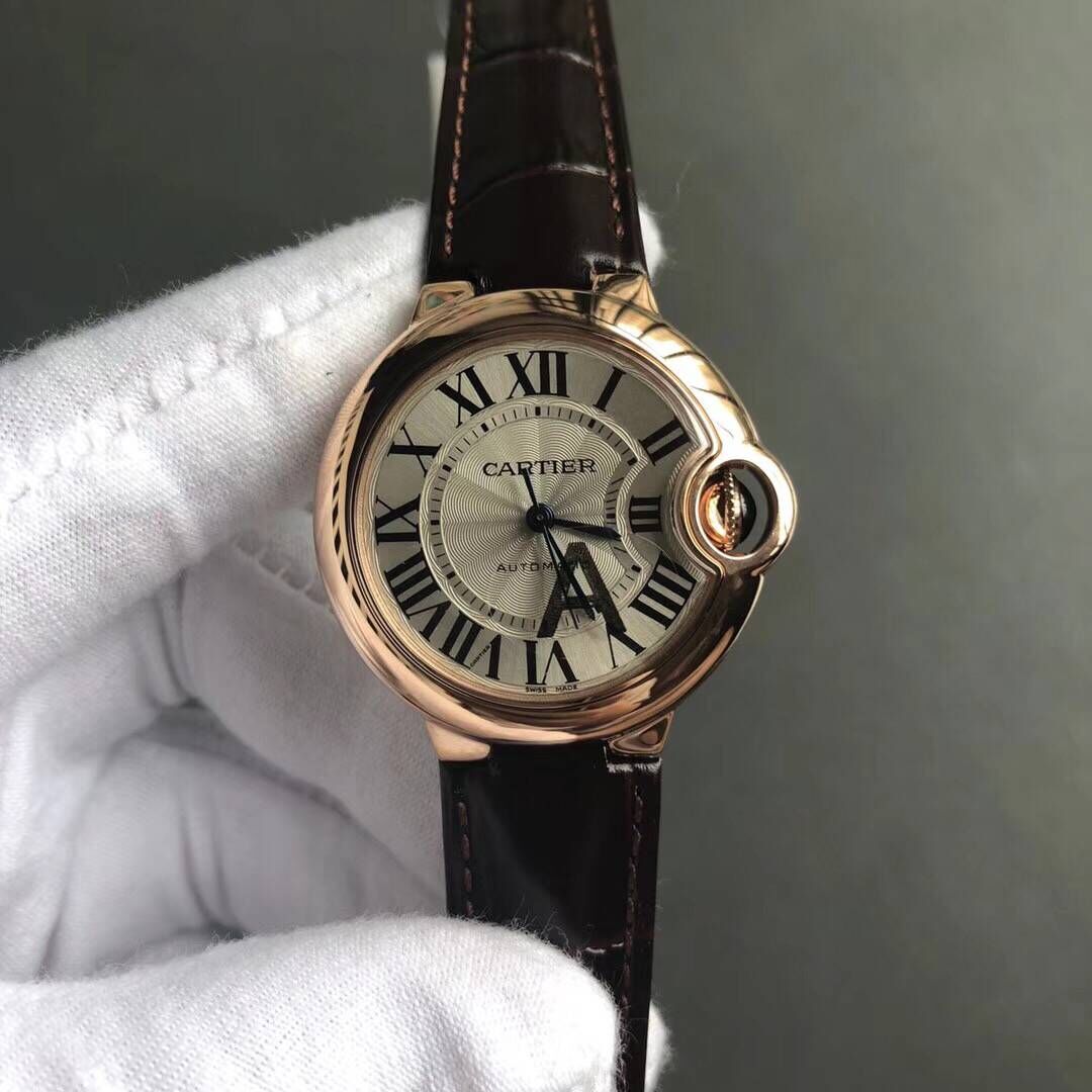 復刻卡地亞藍氣球W6900456玫瑰金女士機械手錶（33mm）￥3380