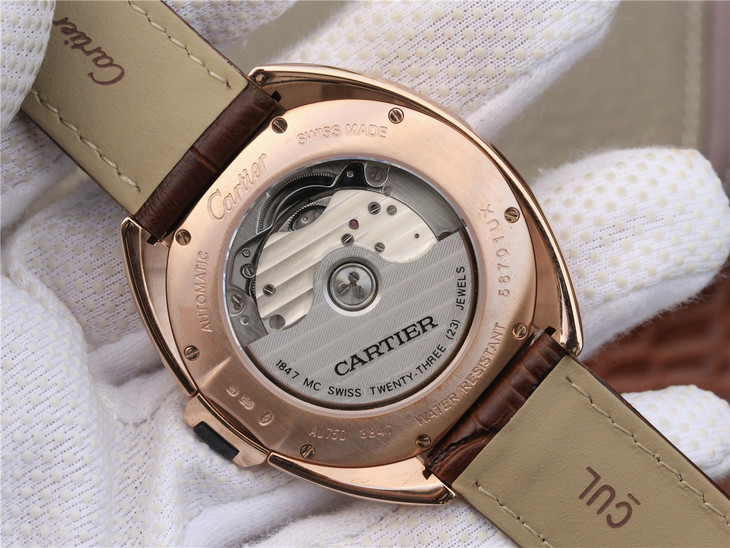 卡地亞鑰匙繫列男士腕錶 AISI 316L精鋼錶殼搭配進口小牛皮錶帶￥3380-高仿卡地亞