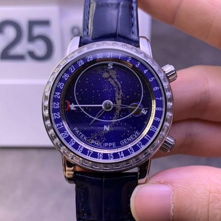 復刻百達翡麗復雜功能時計繫列星空月相計時機械腕錶￥4680-高仿百達翡麗