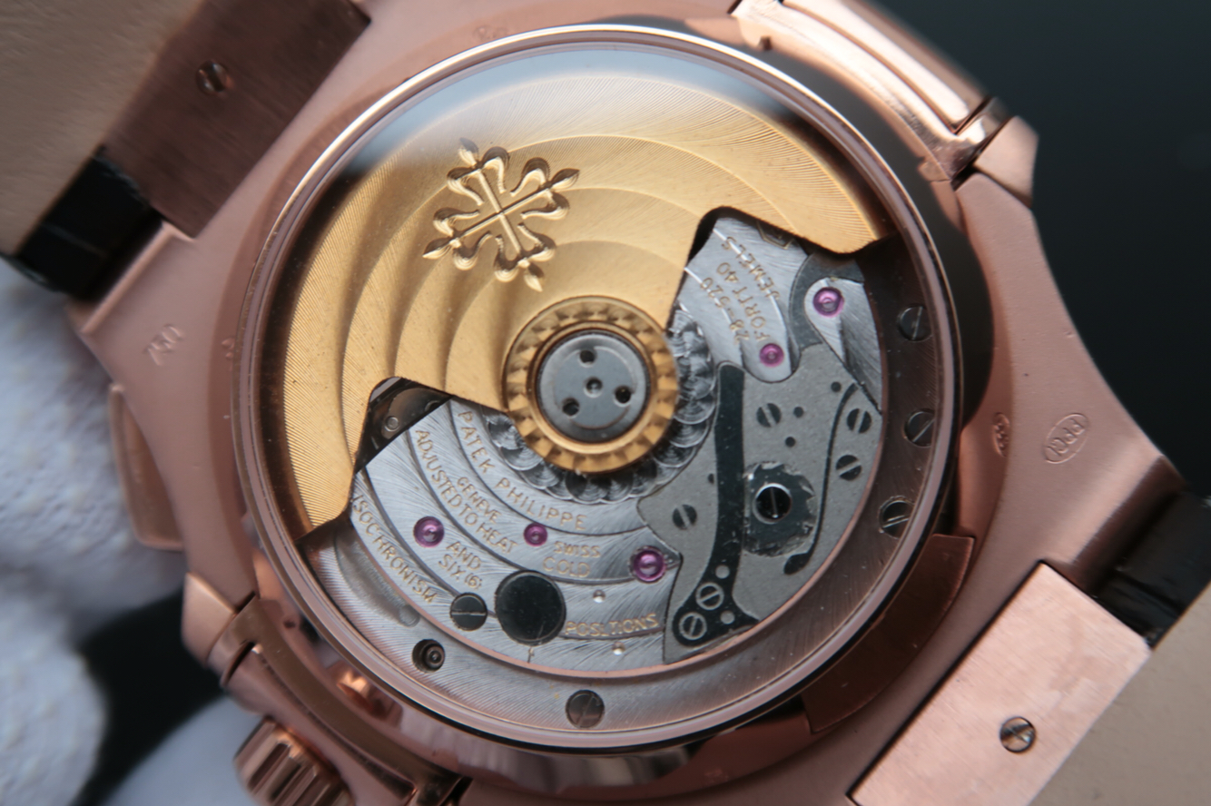 正品刻模復刻百達翡麗鸚鵡螺5980R 玫瑰金繫列 運動錶￥4880-高仿百達翡麗