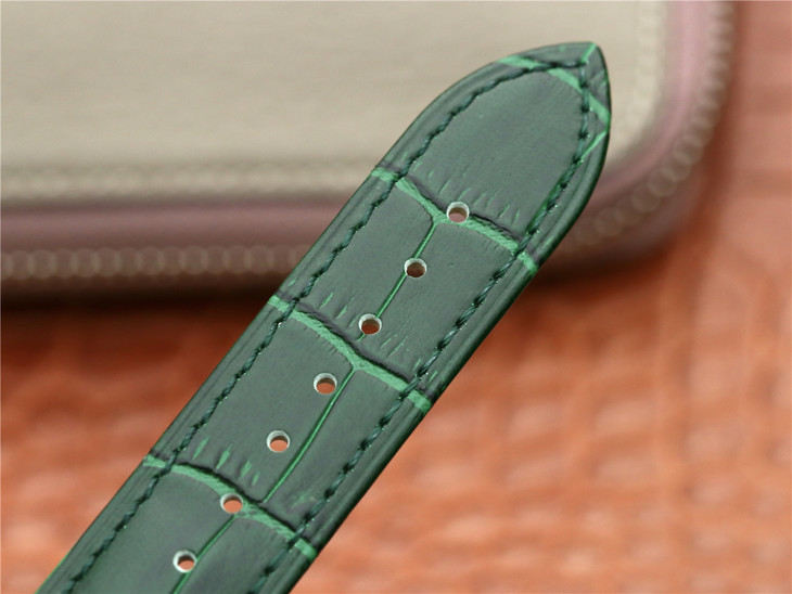百達翡麗升級版星空5102綠色面，珍珠陀 皮錶帶 自動機械男士腕錶￥4580-高仿百達翡麗