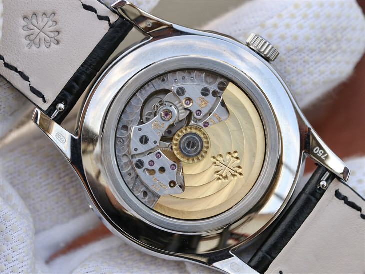 百達翡麗復雜功能計時5205G-010男士機械手錶 經過改版後功能和正品一致￥4380-高仿百達翡麗