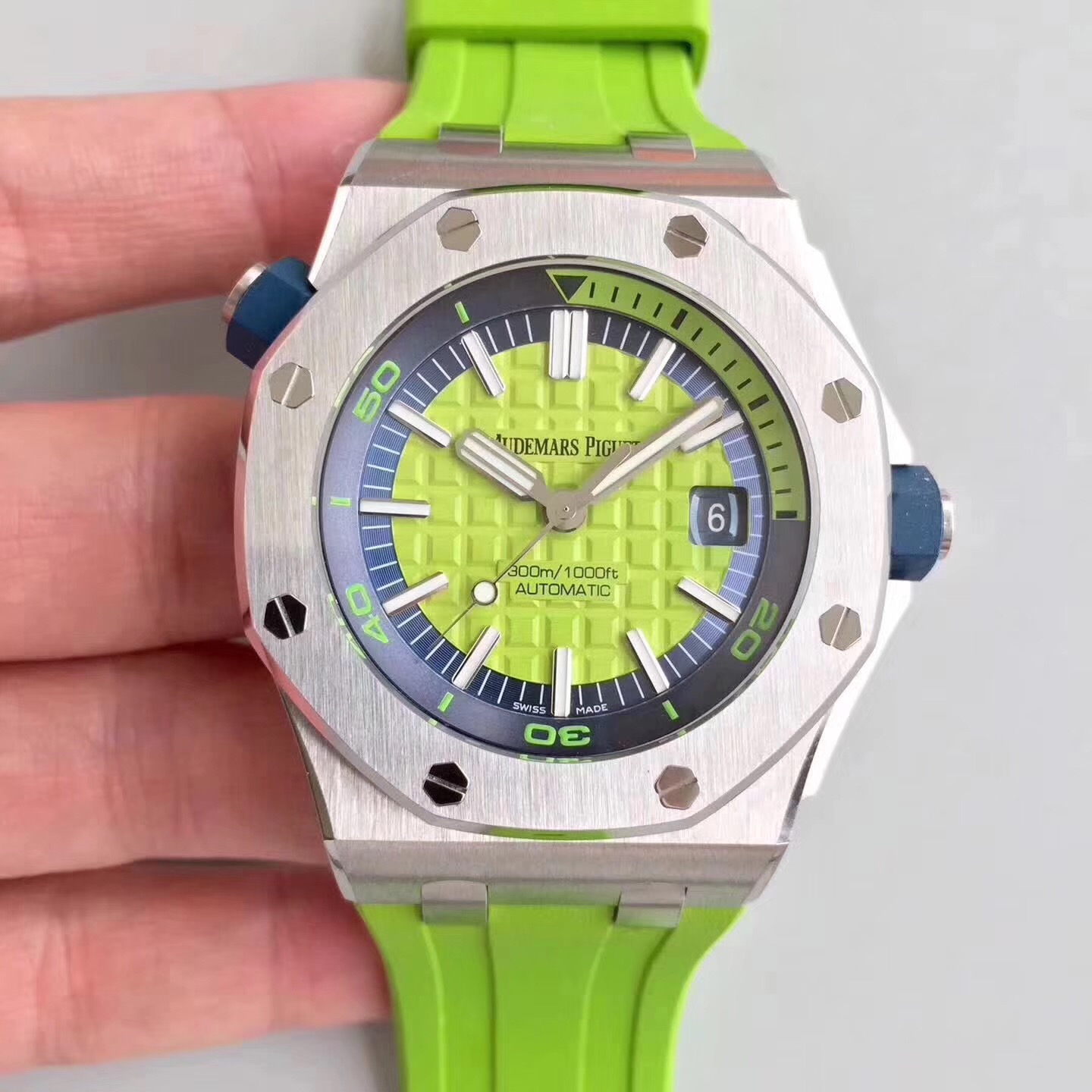 愛彼AP26703水果綠色款自動機械手錶 頂級復刻版本￥3980
