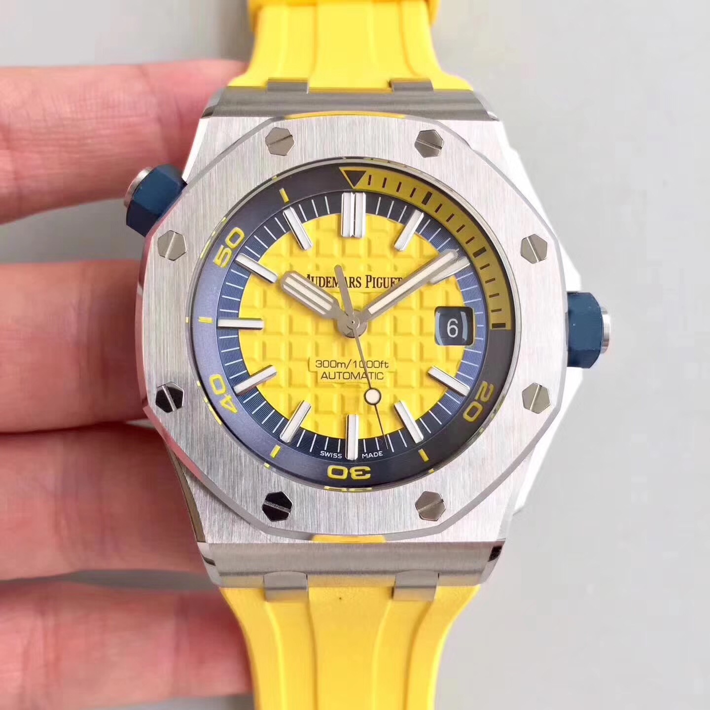 復刻一比一愛彼26703黃色款男士全自動機械手錶 黃色款￥3980