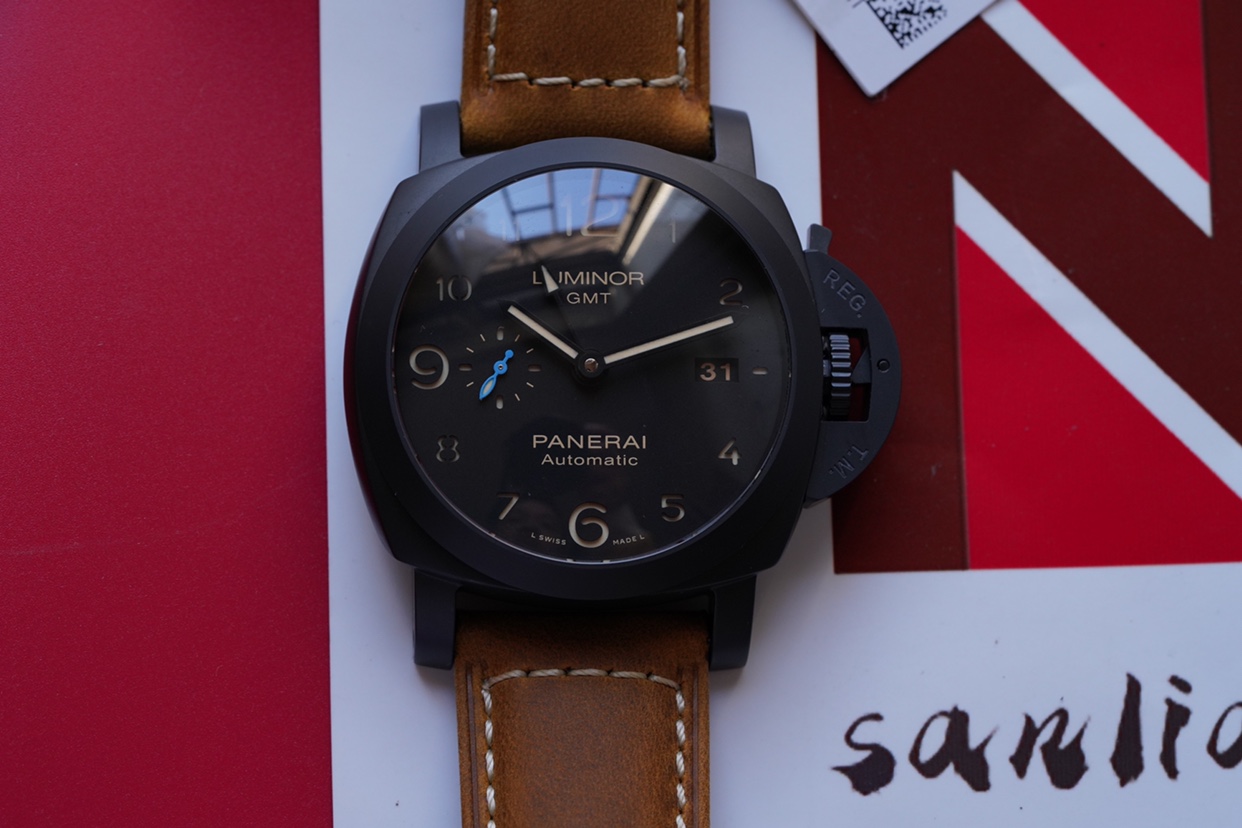 頂級復刻沛納海繫列PAM01441機械男士手錶 黑陶藍色小秒針￥3980
