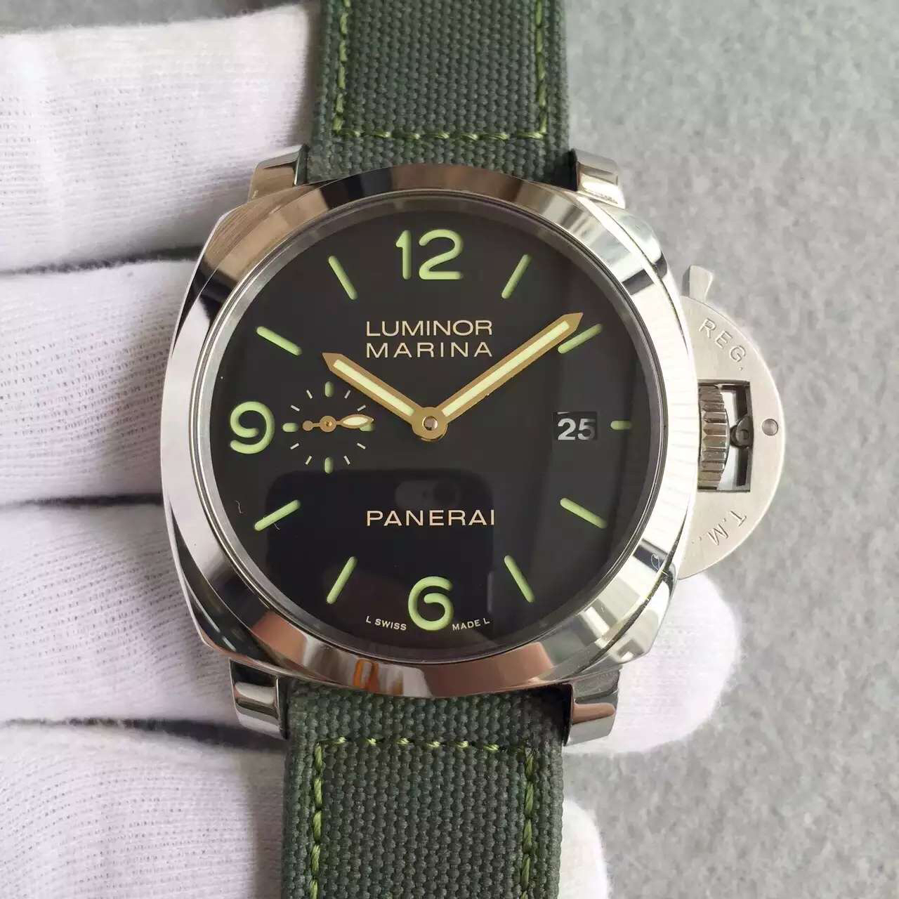PANERAI沛納海PAM514歐洲限量版 佈帶錶 搭配定制版CAL.P9000自動機械機芯 男￥3980-高仿沛納海