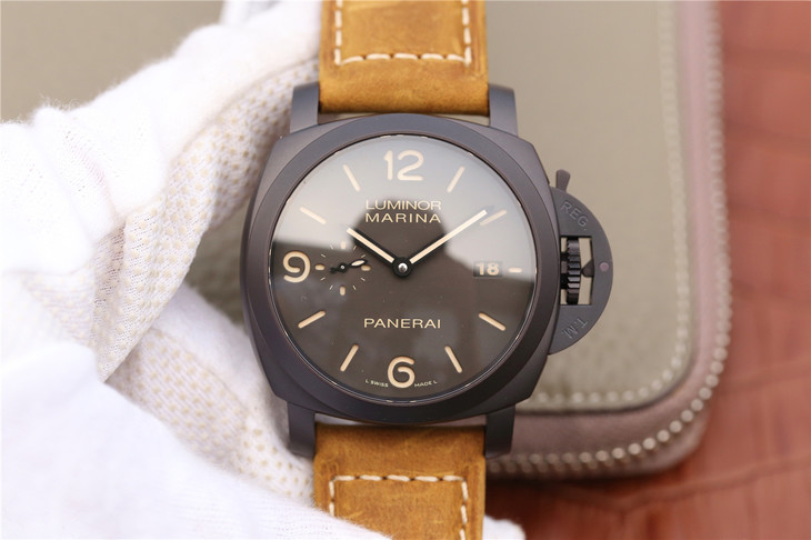 沛納海V2完美版pam00386/PAM386 皮帶錶 自動機械機芯 男士腕錶￥3980