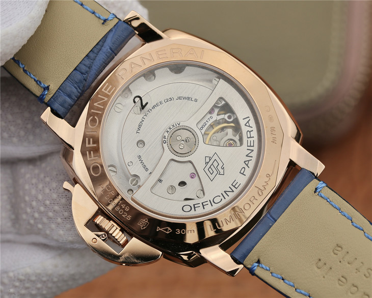 沛納海PAM756 限量款 超級夜光 中性腕錶 改OP.XXXIV自動機械機芯 牛皮錶帶￥3980-高仿沛納海