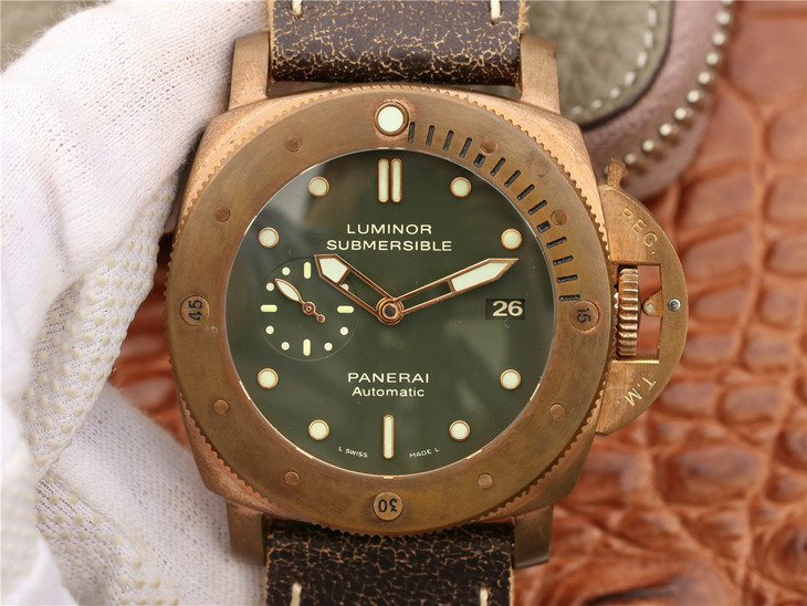 沛納海 Pam382 皮帶錶 搭載P9000自動上鏈機芯 男士腕錶￥3980