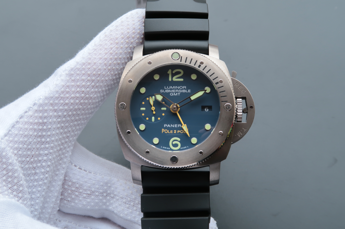沛納海V2升級版Pam719/pam00719 矽膠錶帶 原版P.9001 自動上鏈機芯 男士腕錶￥3980