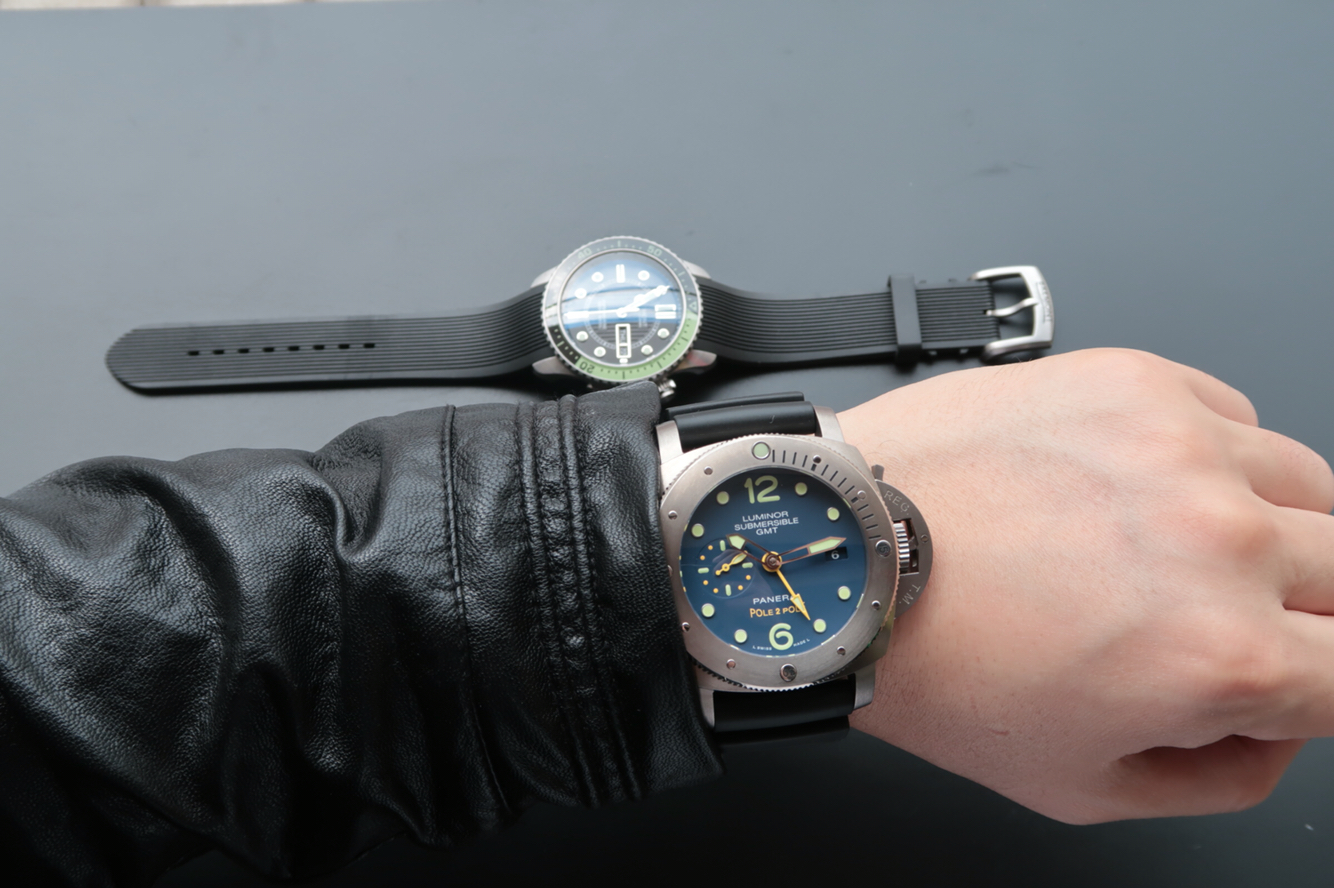 沛納海V2升級版Pam719/pam00719 矽膠錶帶 原版P.9001 自動上鏈機芯 男士腕錶￥3980-高仿沛納海