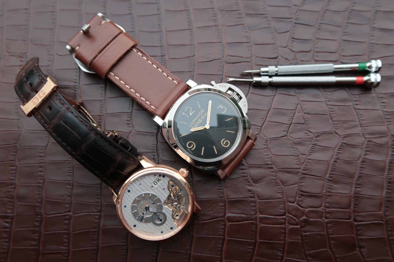 沛納海PAM372 藍寶石版繫列 LUMINOR 1950 牛皮錶帶 進口手動機械機芯 男士腕錶￥3480-高仿沛納海