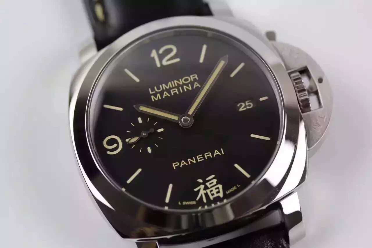 沛納海PAM 366 牛皮錶帶 搭載P9000全自動機械機芯 男士腕錶￥3980