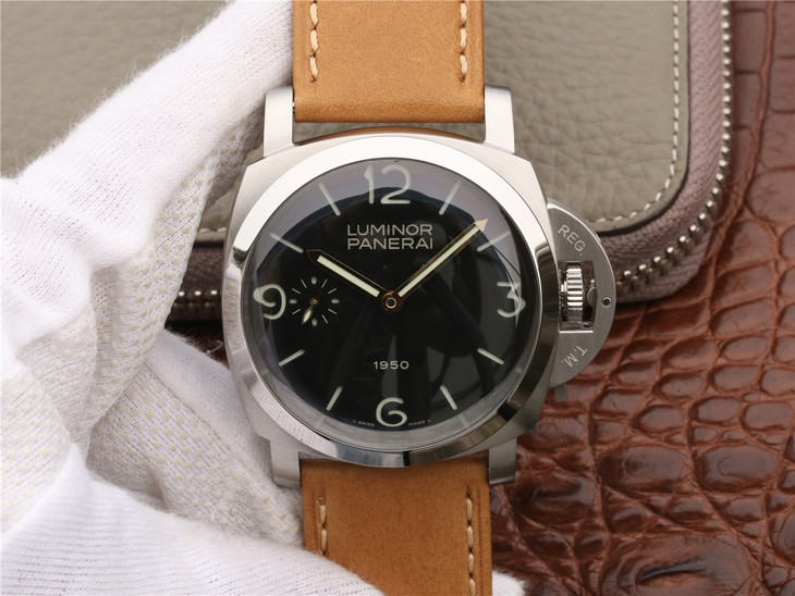 沛納海PAM00127/PAM127 牛皮錶帶 純海鷗6497手動機械機芯 男士腕錶￥3980