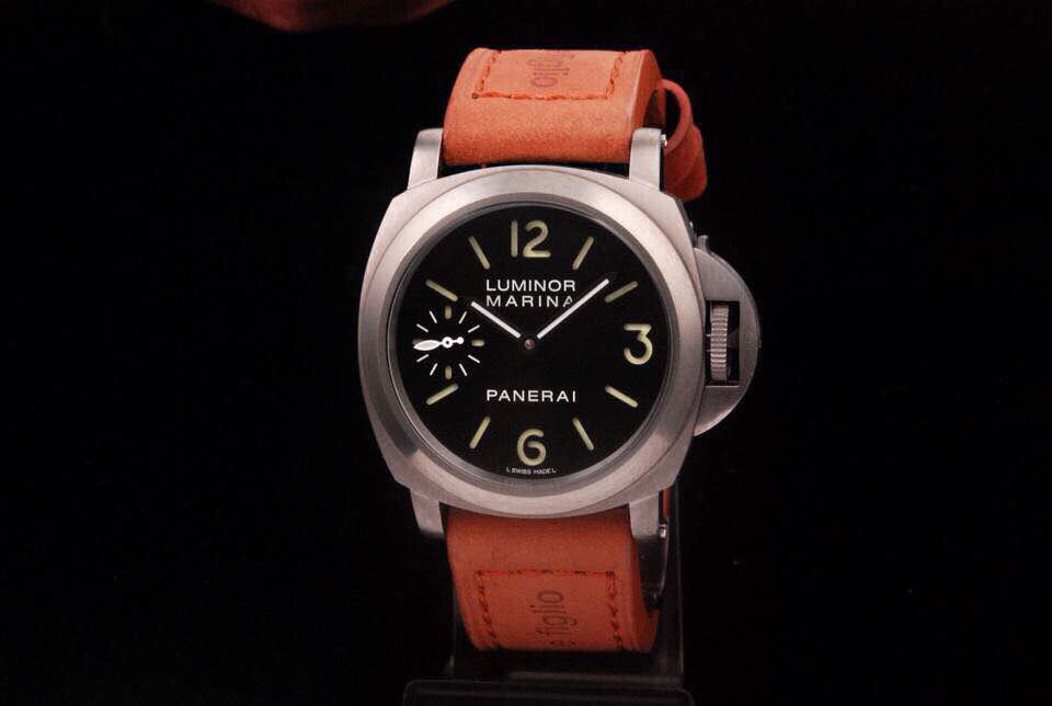 沛納海Luminor Marina繫列PAM177腕錶 6497手動機械機芯 牛皮錶帶￥3980-高仿沛納海