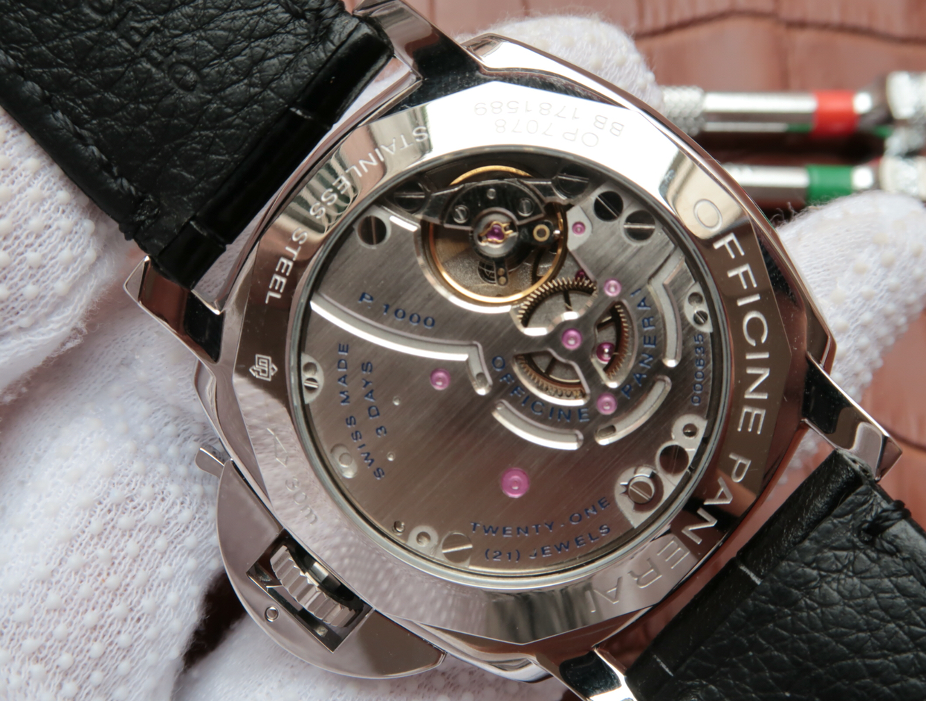 沛納海PAM676海鷗6497改原裝p.1000手動機械機芯 男士腕錶￥3980-高仿沛納海