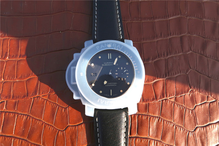 沛納海PAM607 繫列LUMINOR 1950 款式 男士自動機械皮帶手錶￥3980-高仿沛納海