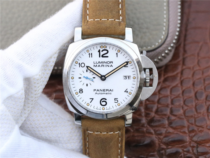 沛納海PAM01523 繫列 LUMINOR 1950 P9010自動機械 牛皮帶錶 男士腕錶￥3980