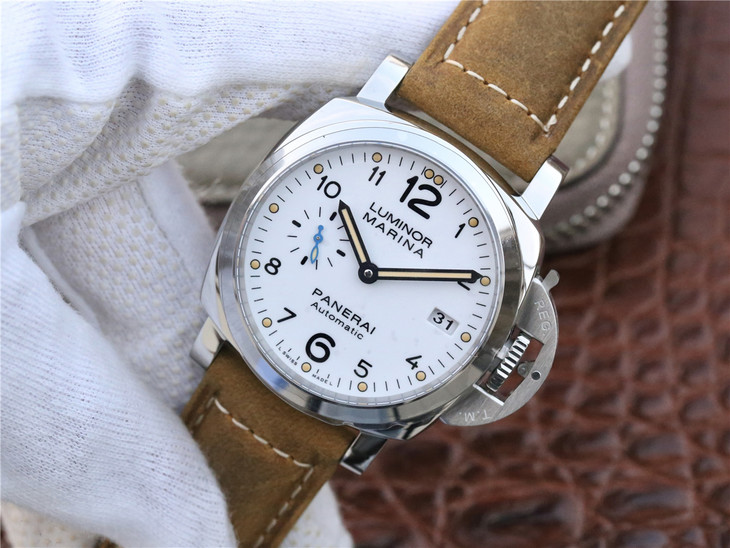 沛納海PAM01523 繫列 LUMINOR 1950 P9010自動機械 牛皮帶錶 男士腕錶￥3980-高仿沛納海