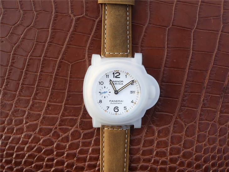 沛納海PAM01523 繫列 LUMINOR 1950 P9010自動機械 牛皮帶錶 男士腕錶￥3980-高仿沛納海
