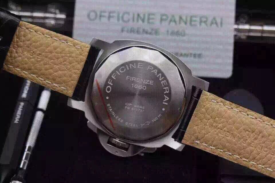 沛納海PAM162 繫列 現代款 牛皮錶帶 上海7750自動機械 男士腕錶￥4880-高仿沛納海