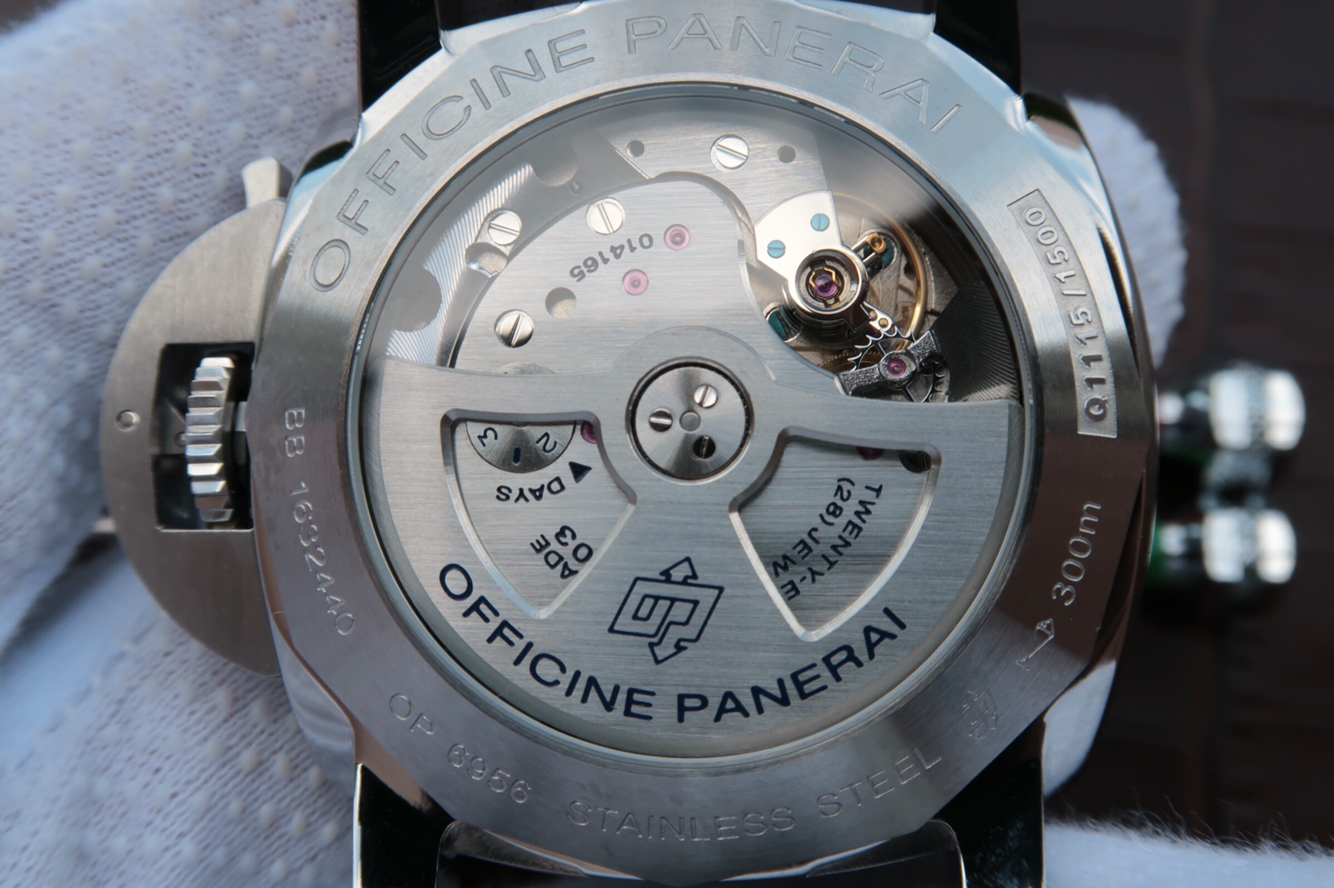 沛納海pam531 gmt功能兩地時間 7750改p9003機芯 牛皮錶帶 男士腕錶￥3980-高仿沛納海