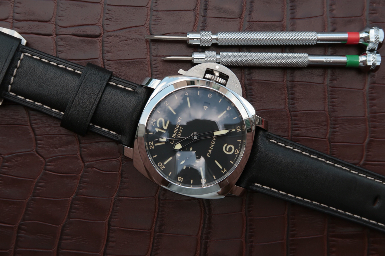 沛納海pam557 左撇子專屬 男士機械皮帶手錶一比一精仿￥3480-高仿沛納海