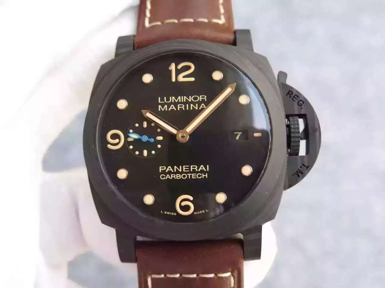 沛納海PAM661 皮帶錶 P9010自動機械機芯 男士腕錶￥3980