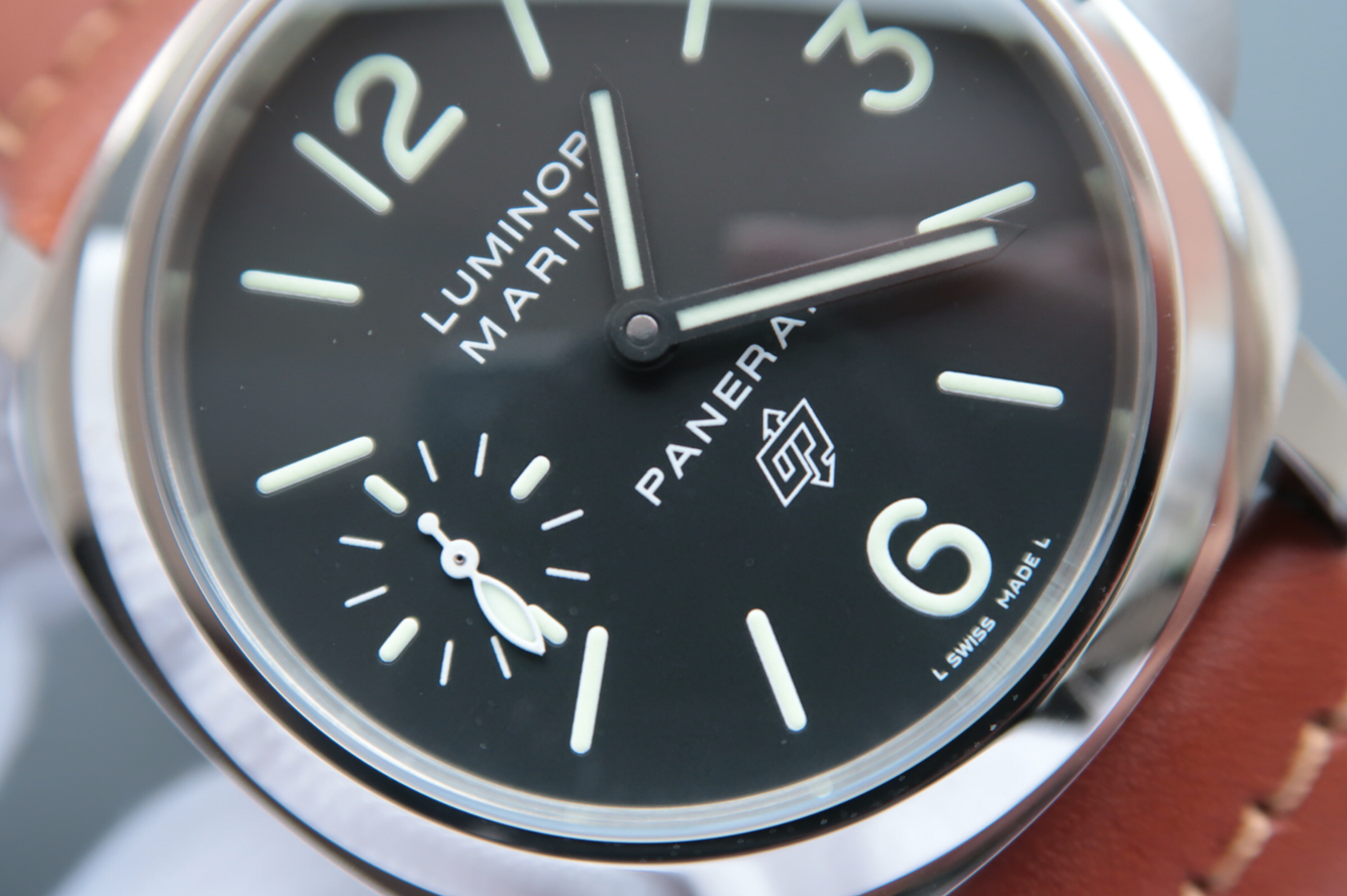 沛納海PAM005 繫列LUMINOR 牛皮錶帶 6497手動機械機芯 男士腕錶￥3980-高仿沛納海