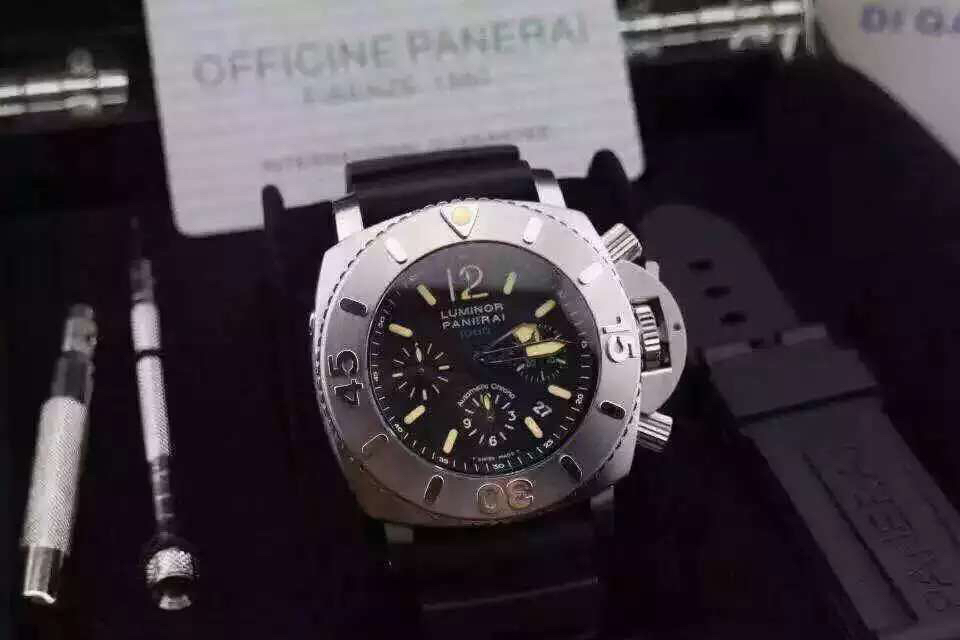 沛納海PAM187 矽膠錶帶 上海7750自動機械 男士腕錶￥4280-高仿沛納海
